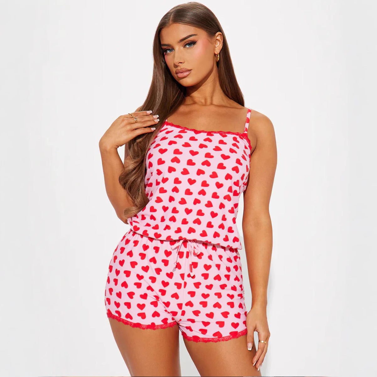 Women's Lingerie Sleepwear Love Printed Sling Suit