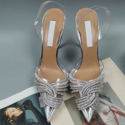 Rhinestone Film Heels European Trend