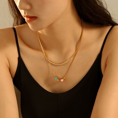 18K Gold-Plated Double Layered Necklace - Munsieur