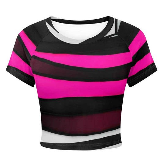 Tight cropped navel-baring T-shirt