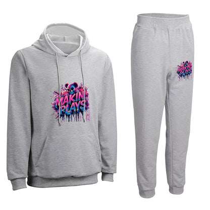 MUNSIEUR Design Graphic Hoodie Set for Men