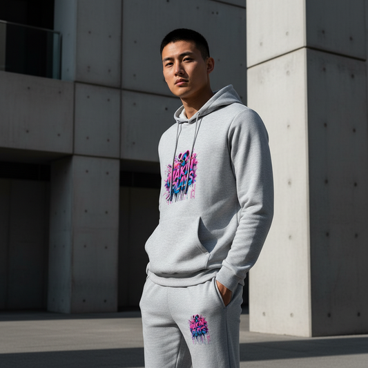 MUNSIEUR Design Graphic Hoodie Set for Men