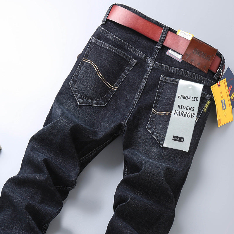 Men's Pants Straight Slim Stretch Business Casual Korean Style - Munsieur