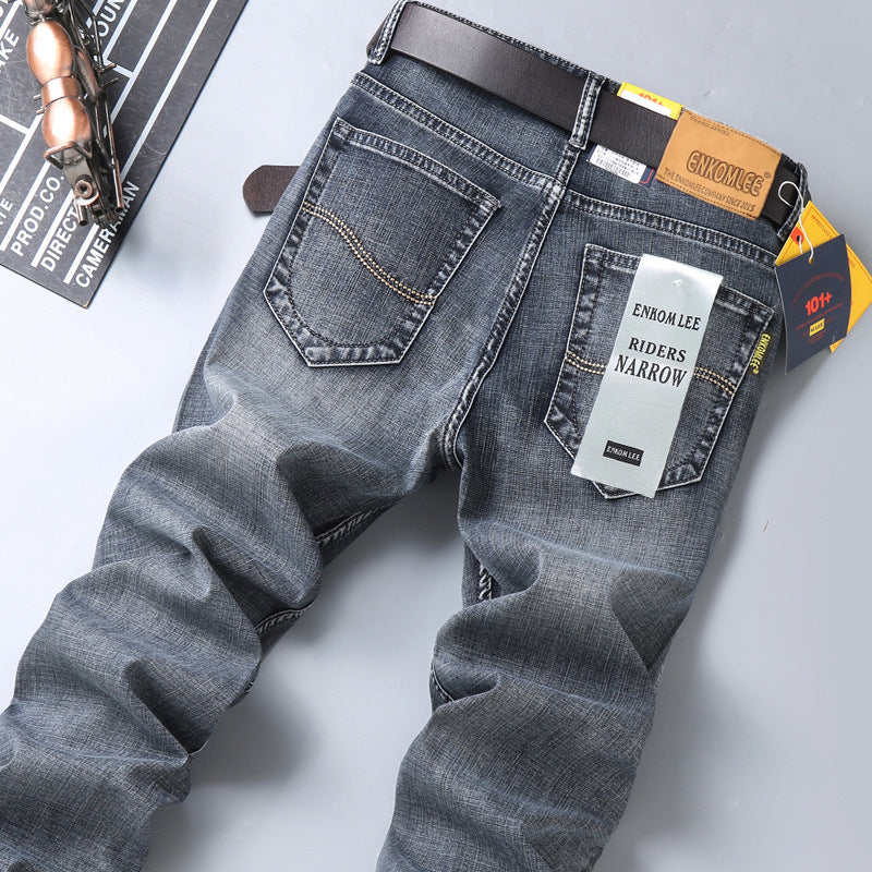 Men's Pants Straight Slim Stretch Business Casual Korean Style - Munsieur
