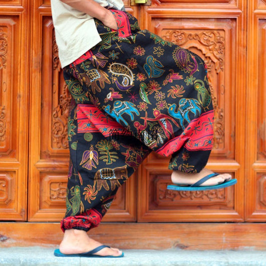 Trendy Plus Size Loose Lantern Men's Large Crotch Pants