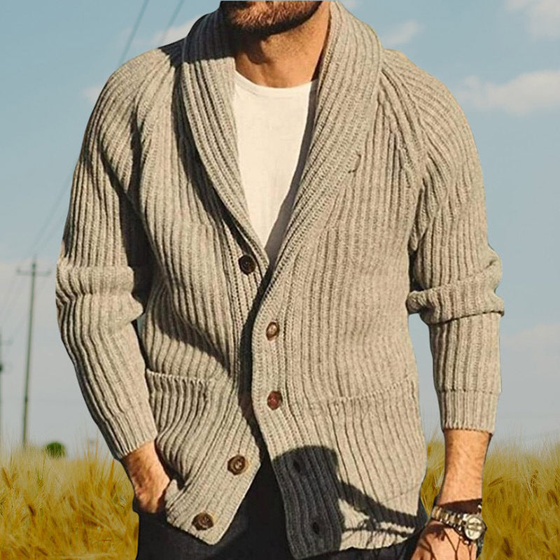 Men's Lapel Knitting Cardigan Hoodie Munsieur Season - Munsieur