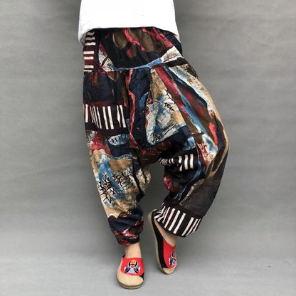 Trendy Plus Size Loose Lantern Men's Large Crotch Pants