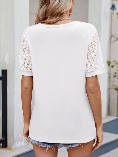 Lace Short Sleeve T-Shirt - Munsieur
