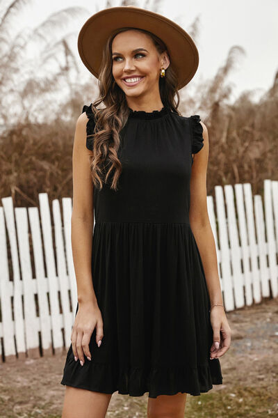 Ruffled Sleeveless Mini Dress - Munsieur