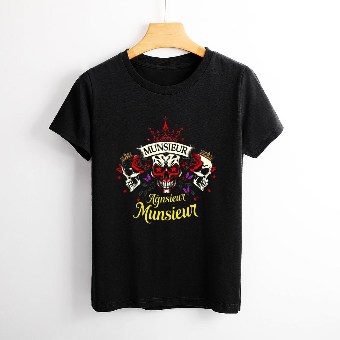 Munsieur Women's Custom T-Shirt "Agnsieur" Streetwear for Her