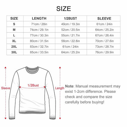 Men's Munsieur Crewneck Long Sleeve Christmas Tee "Atomic Snow"