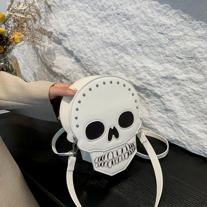 Halloween Skull Crossbody Bag - Gothic Messenger Shoulder Bag for Women
