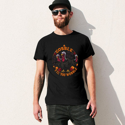Munsieur Men's Tee Thanksgiving Collection "Gobble Til' You Wobble"