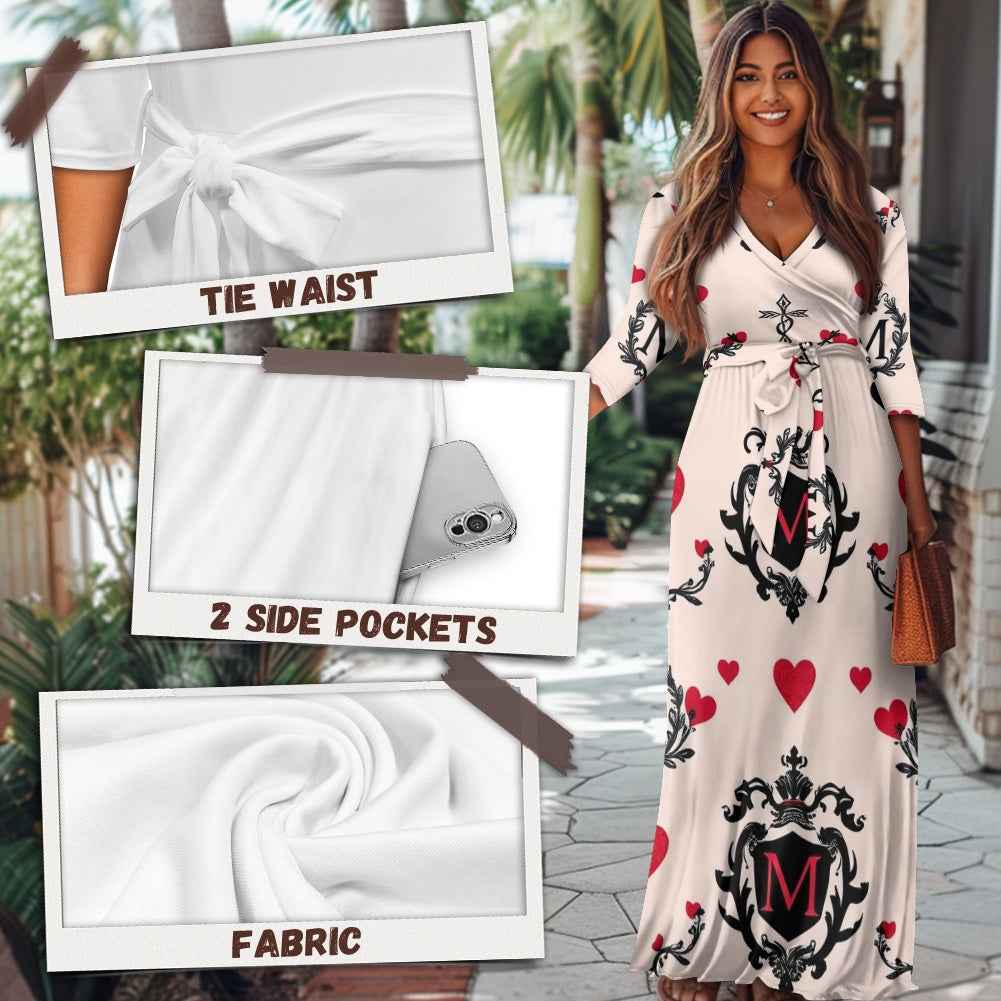 V-neck Maxi Dress