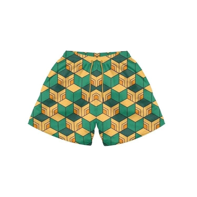 Graffiti 3D Casual Loose Assorted Men's Beach Shorts