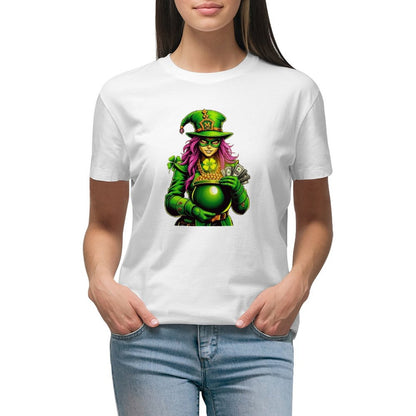 Koleksi Hari St. Patrick T-shirt Wanita "Kimberly" Mafia Leprechaun