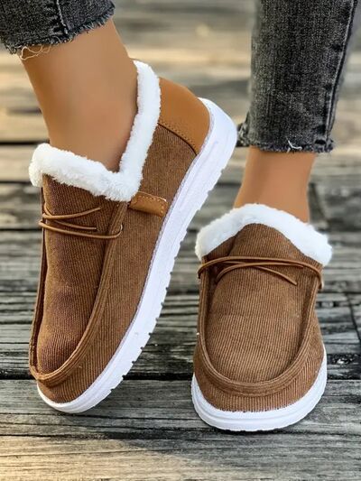 Fluff Round Toe Flat Slip-Ons - Munsieur