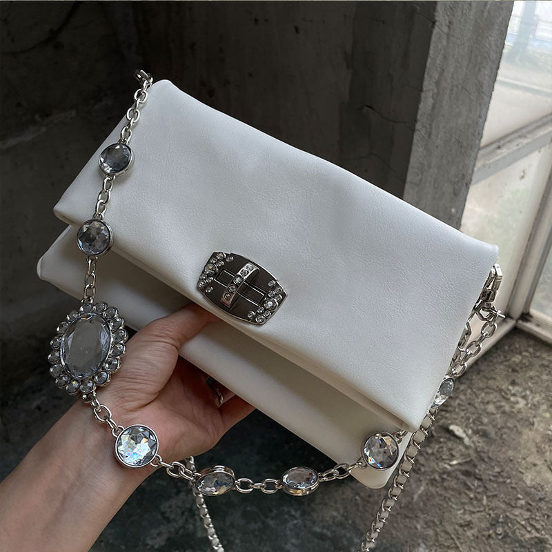 Shiny Diamond-encrusted Rhinestone Women's Trendy Messenger Handbag