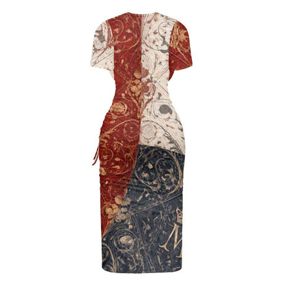 women's slit sheath dress