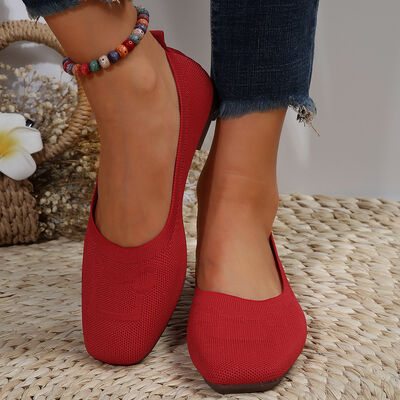 Square Toe Flat Slip-Ons - Munsieur