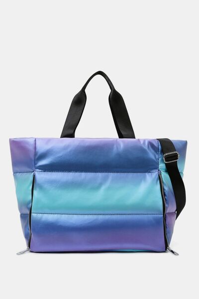 Gradient Quilted Travel Bag with Side Zippers - Munsieur