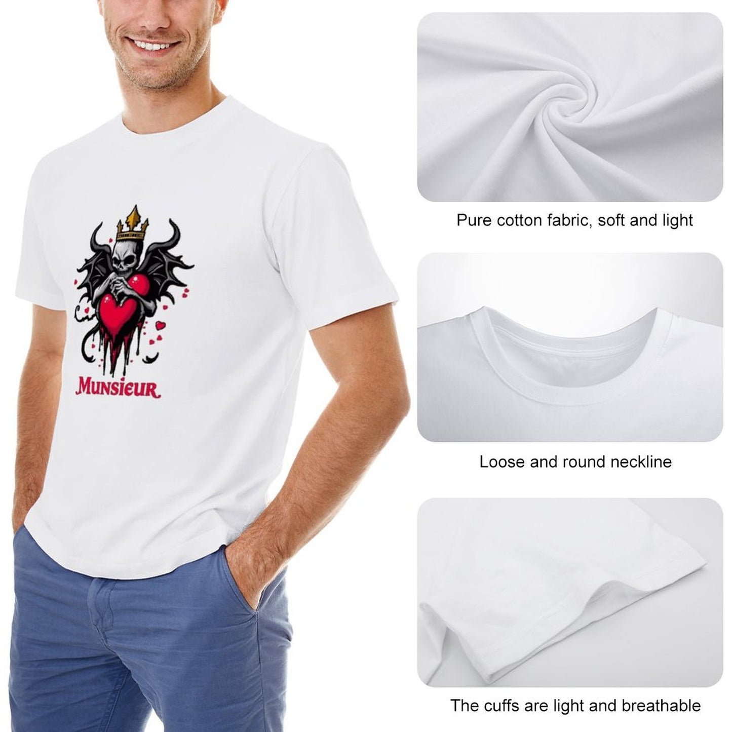 Munsieur Valentine's Day Collection "King of " Tee for Men