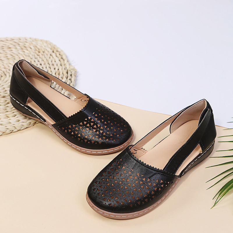 Round Toe Cross-border Large Size Flats Women's