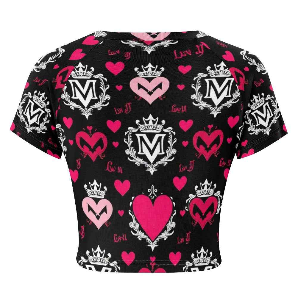 Tight cropped navel-baring T-shirt