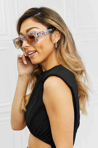 Tortoiseshell Rectangle Polycarbonate Sunglasses - Munsieur