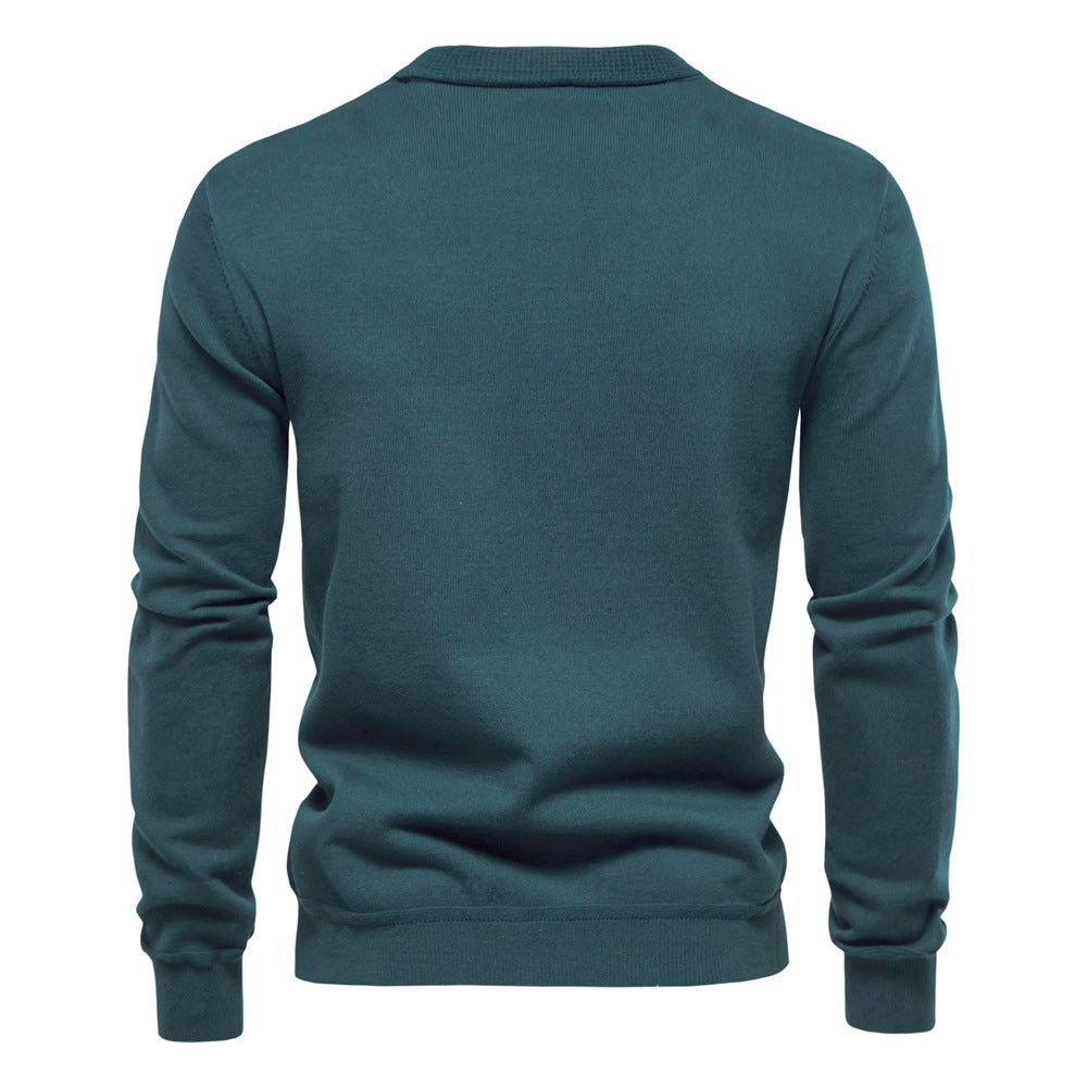 Men's Cardigan Hoodie High Quality Business Pure Color Knitwear - Munsieur