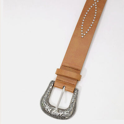 PU Leather Rhinestone Belt - Munsieur