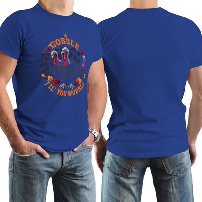 Munsieur Men's Tee Thanksgiving Collection "Gobble Til' You Wobble"