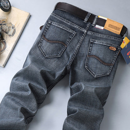 Men's Pants Straight Slim Stretch Business Casual Korean Style - Munsieur
