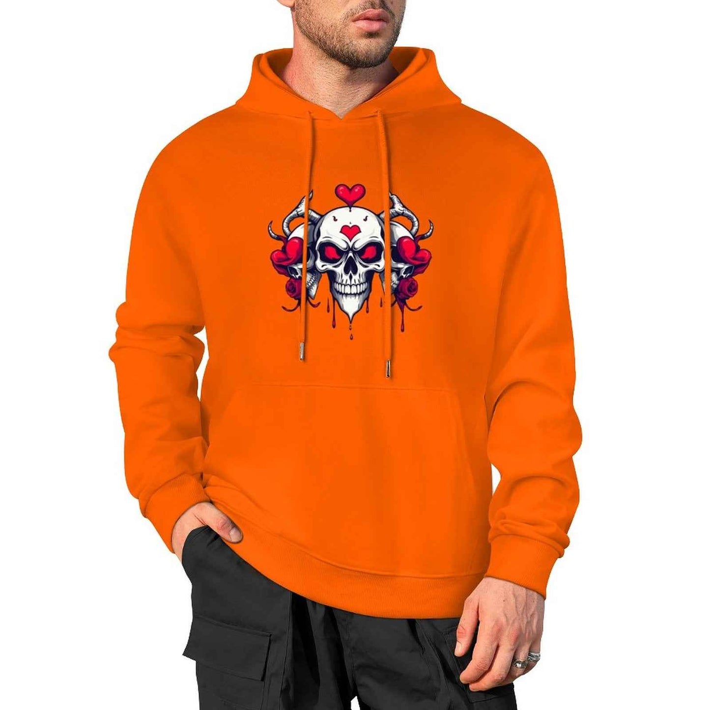 Munsieur Bleeding Royalty: Skull Hoodie for Men - Munsieur