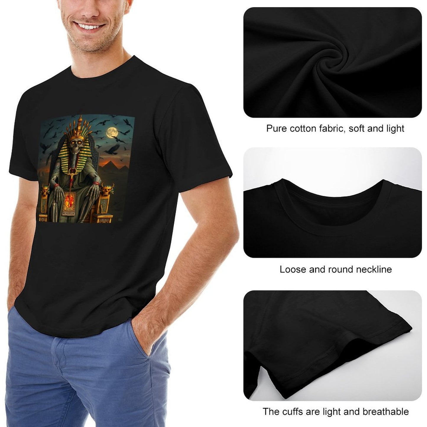 Munsieur Pharaoh's Reign Collection Men's Tee III (High Definition & Front Printing)