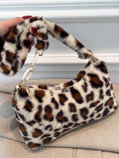 Leopard Fluff Shoulder Bag - Munsieur