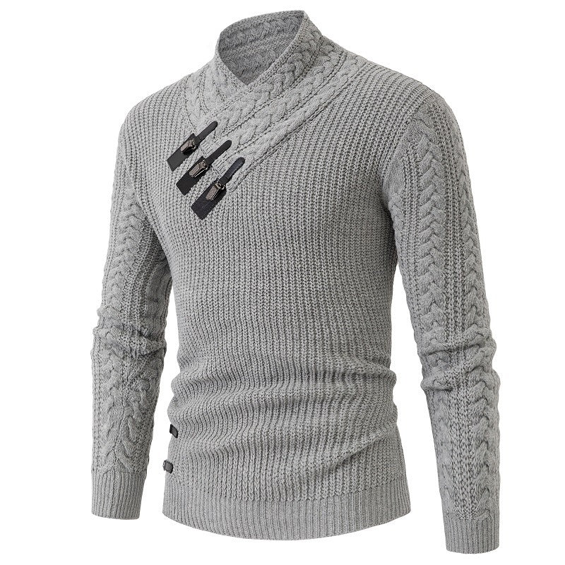 Men's Long-sleeved Knitted Hoodie