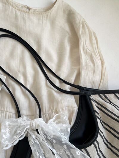 Striped Canvas Tote Bag - Munsieur