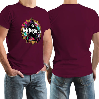 Munsieur New Skool Tee for Men – Skull Skateboard Graphic Tee