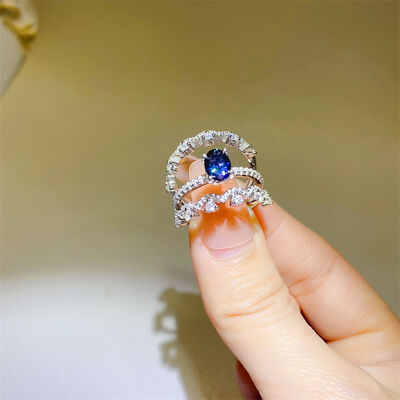 1 Carat Moissanite 925 Sterling Silver Ring - Munsieur