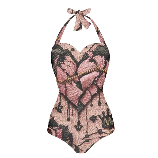 Strappy one piece bikini