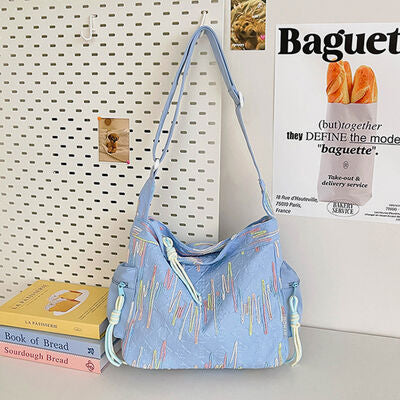 Contrast Texture Shoulder Bag - Munsieur