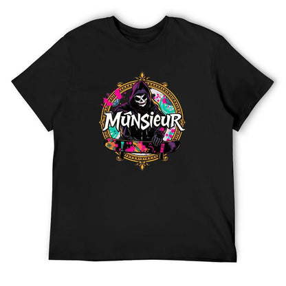 Munsieur New Skool Tee for Men – Skull Skateboard Graphic Tee