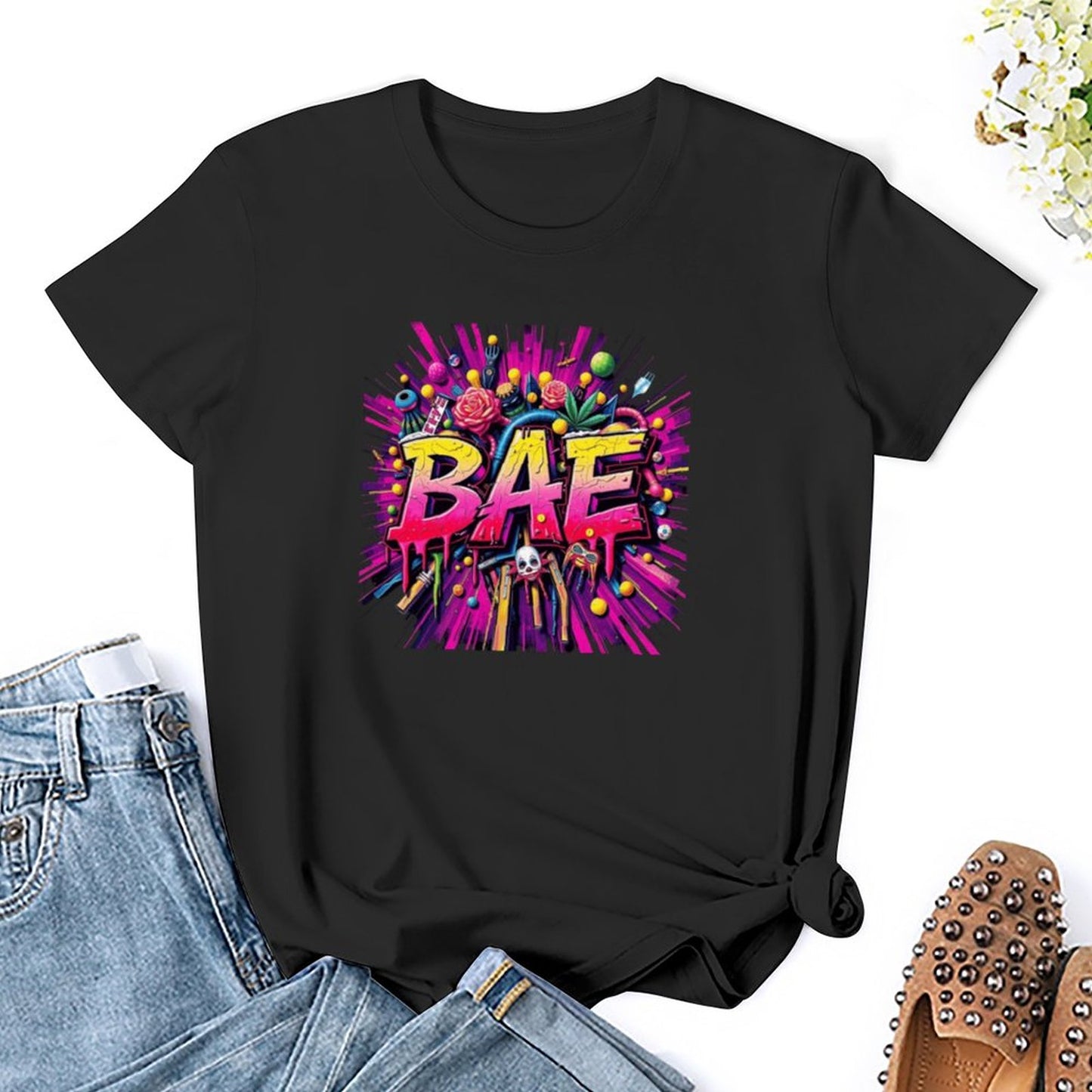 T-Shirts for Women "Bae" Streetwear Crown Co. 👑