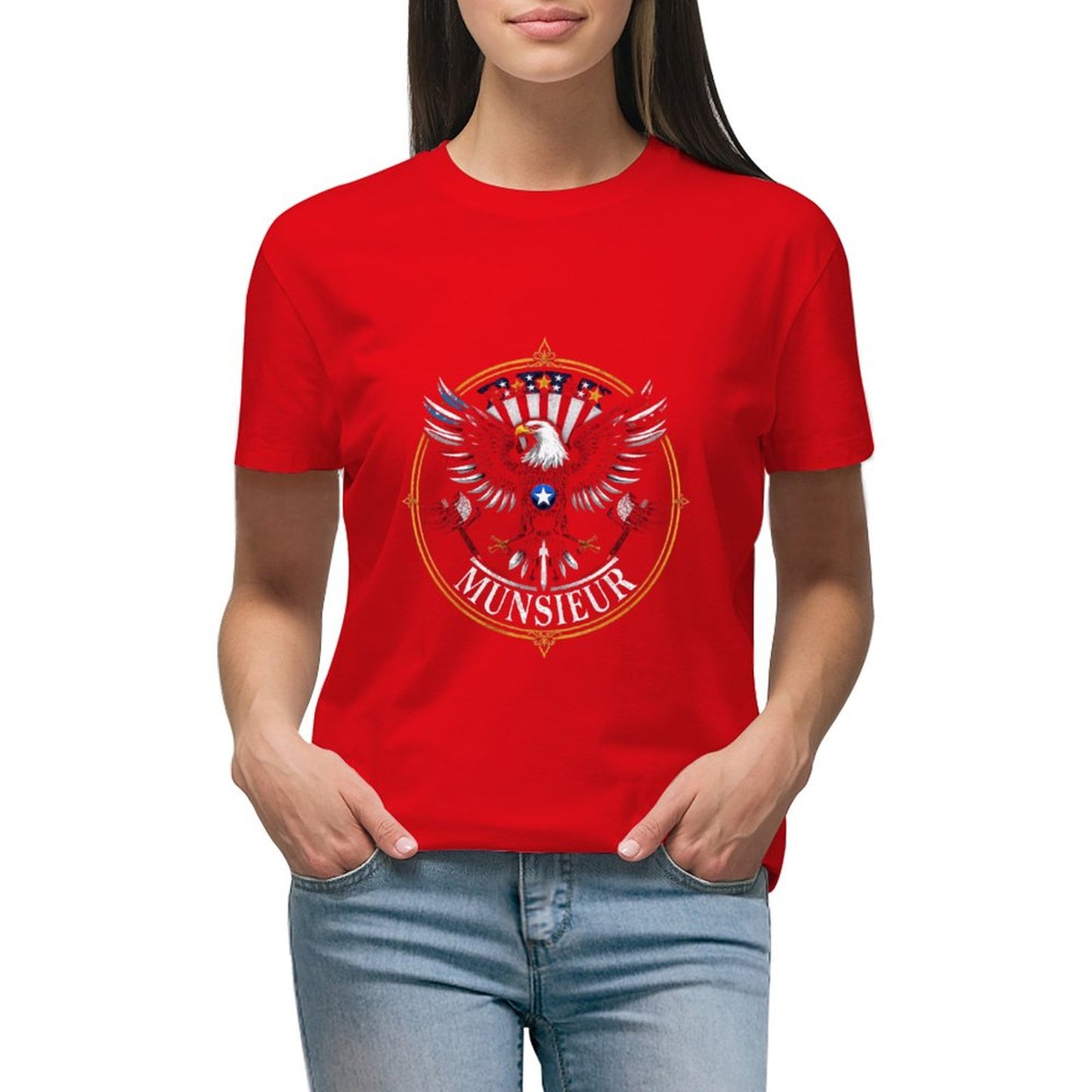 Munsieur Women's T-shirt "Presidential" Unbelievable Comfort Independence Day Collection