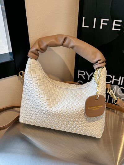 PU Leather Woven Crossbody Bag - Munsieur