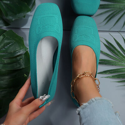 Square Toe Flat Slip-Ons - Munsieur