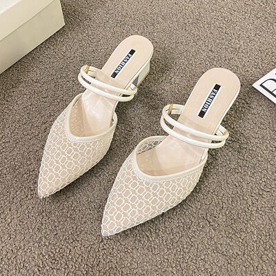 Point Toe Block Heels - Munsieur