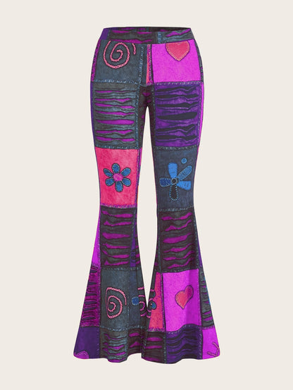 Pattern Abstract Style Personality Trend Tight Jeans