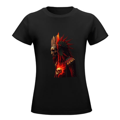 Lost Tribe of Munsieur T-Shirts for Women "Chief Kicka"  (High Definition & Front Printing)